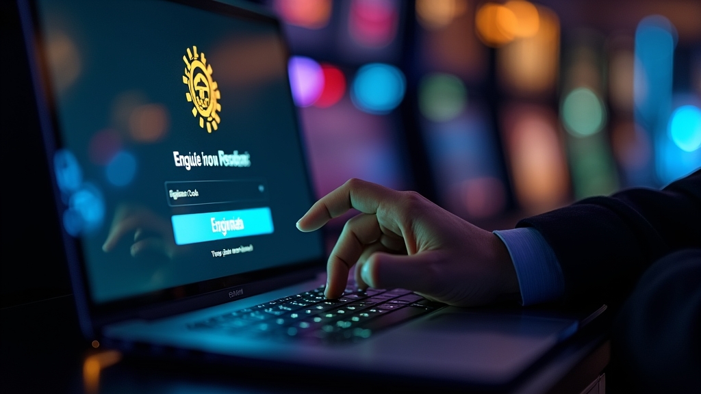 Neuer Spieler gibt einen Bonuscode in ein Casino-Formular ein