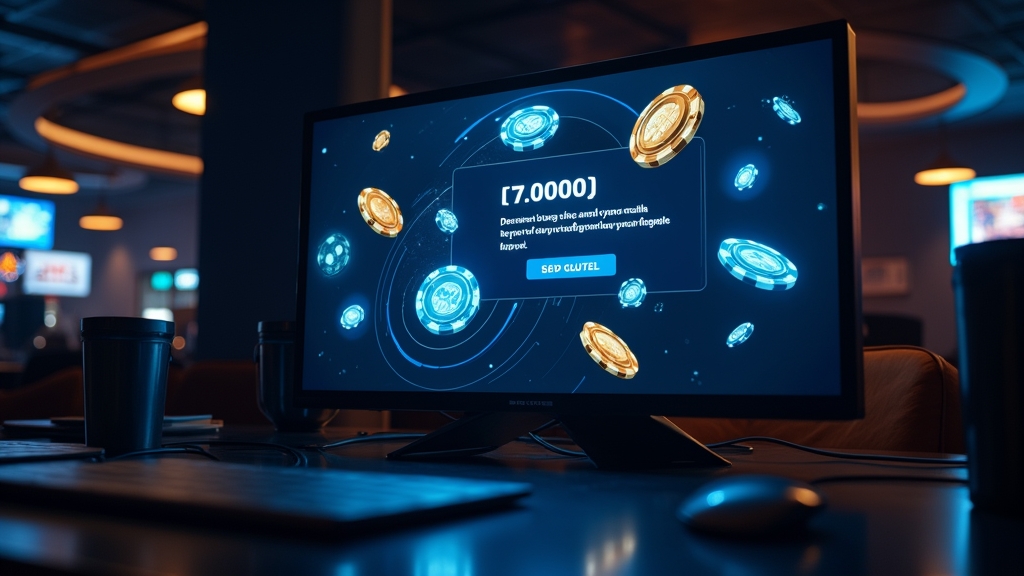 Online-Einzahlungsscreen mit leuchtenden Kassen- und Zahlungsdetails
