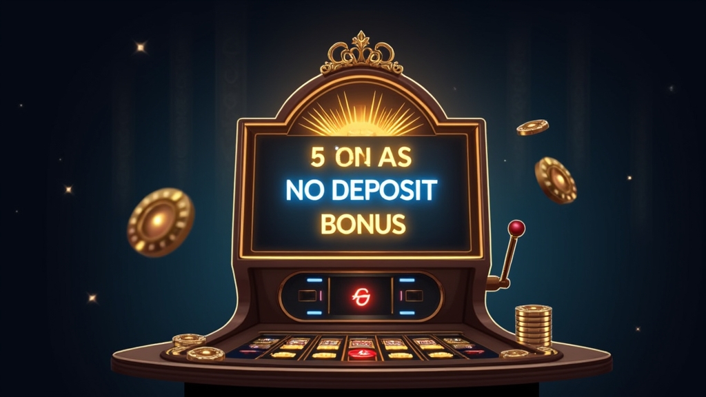Casino-Szene mit No-Deposit-Bonus und Freispiele-Hinweis